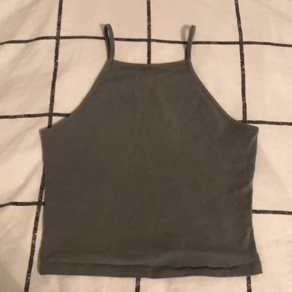 Charcoal grey halter top. - Picture 1 of 2